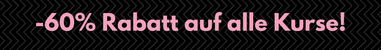 Black Friday Banner 60 Prozent Rabatt auf alle Kurse text